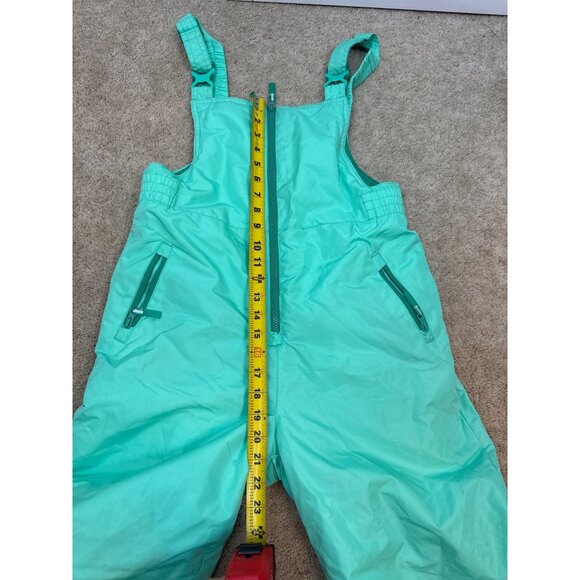 Champion Snow Bib Overalls Youth Size XL Mint Green Zip Pockets Winter Ski - Picture 3 of 11